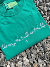 Load image into Gallery viewer, Way Truth Life Emb Tee
