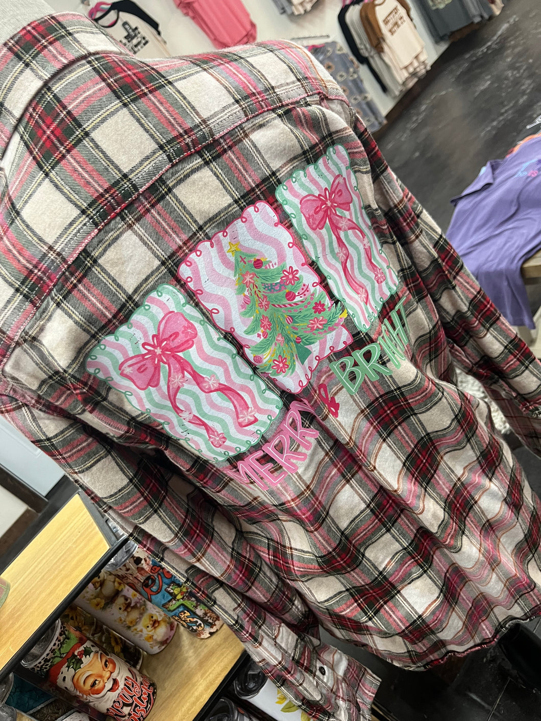Merry & Bright Bleached Flannel