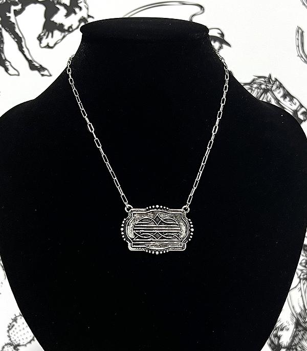 Boot Stitch Buckle Necklace