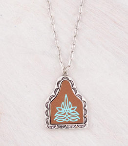 Boot Stitch Tag Necklace