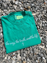 Load image into Gallery viewer, Way Truth Life Emb Tee
