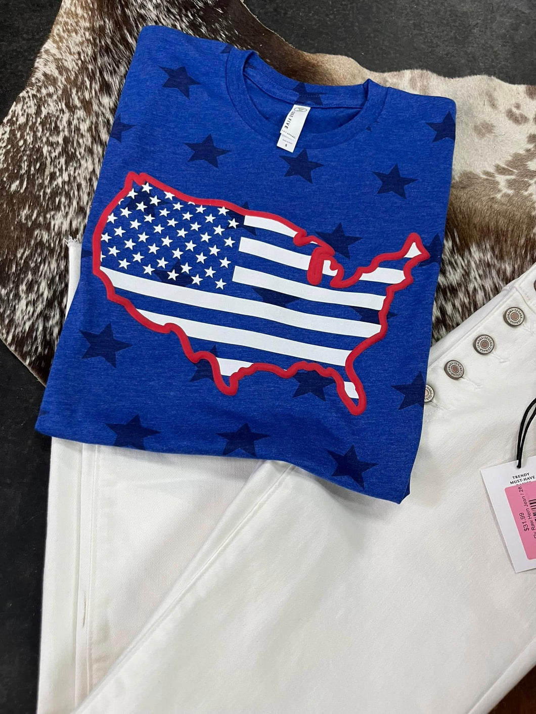 USA Puff Flag Tee