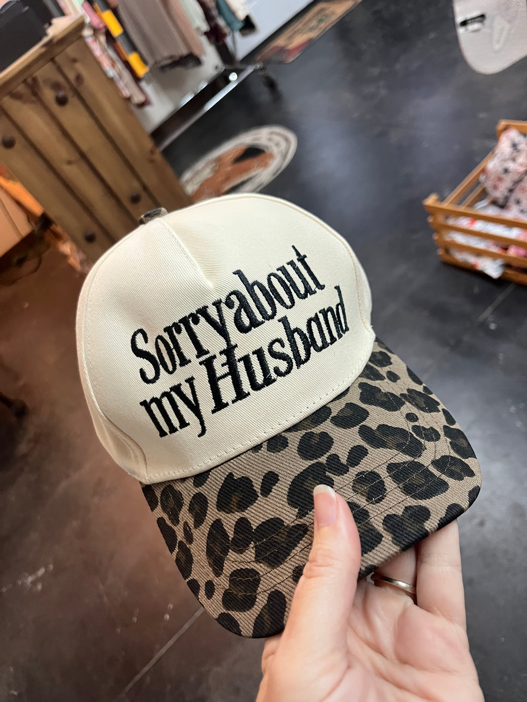 Sorry About My Husband Embroidered Hat