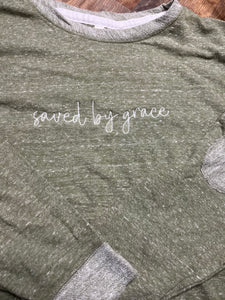 Saved By Grace Embroidered Pullover