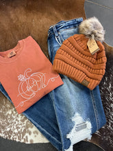 Load image into Gallery viewer, Faith Pumpkin Embroidered Tee
