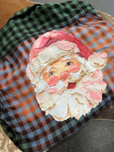 Load image into Gallery viewer, Water Color Santa Bleached Flannel
