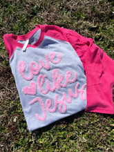 Load image into Gallery viewer, Love Like Jesus Fluff Raglan
