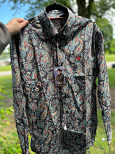 Load image into Gallery viewer, Navy Paisley Cinch Long Sleeve
