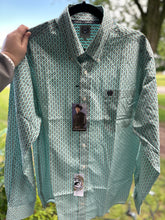 Load image into Gallery viewer, Teal Diamond Cinch Long Sleeve
