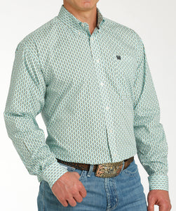 Teal Diamond Cinch Long Sleeve