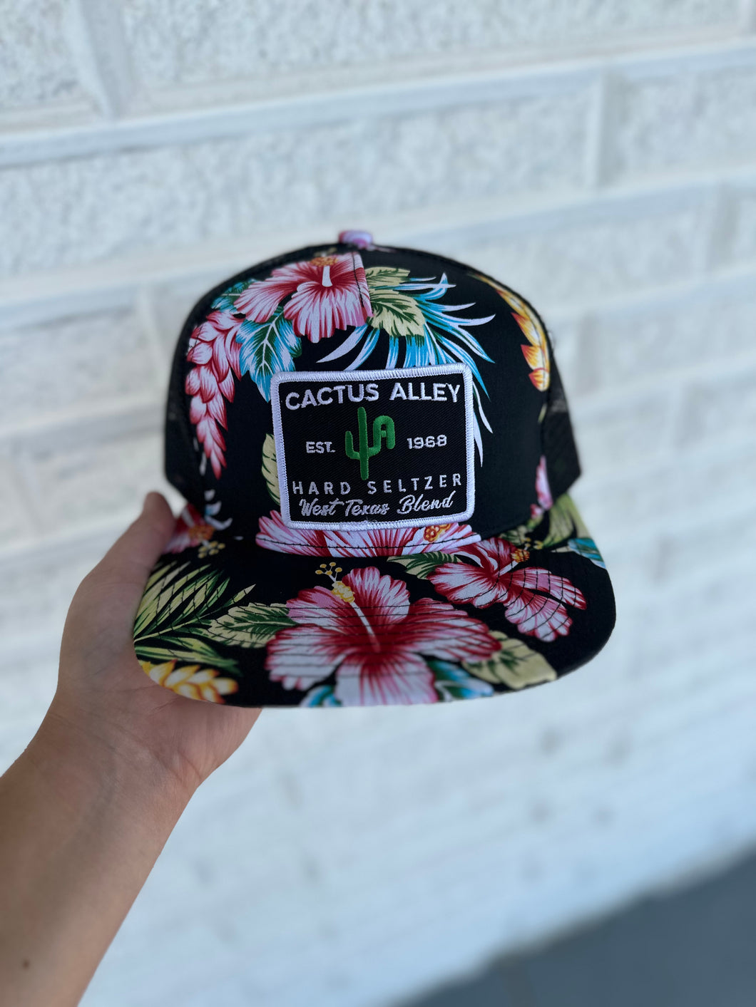 Cactus Alley Hard Seltzer Black Floral Hat