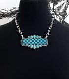 Load image into Gallery viewer, Blue Checkered Bad Necklace
