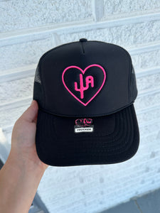 Pink Cactus A Black Foam Hat