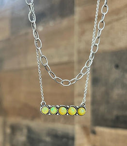 Yellow Bar Necklace