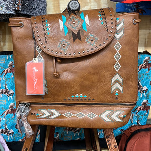 Brown Tribal Backpack