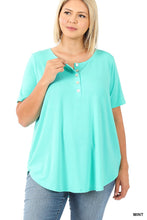 Load image into Gallery viewer, Dolphin Hem Short Sleeve Top
