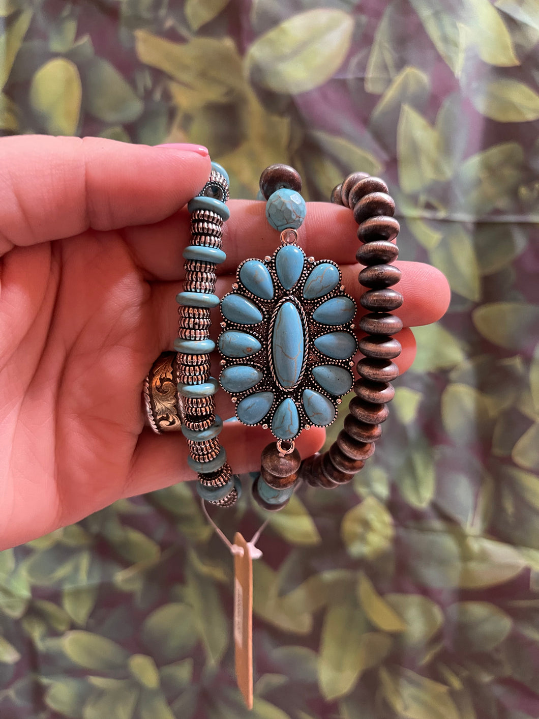 Turquoise Concho 3pcs Bracelet Set